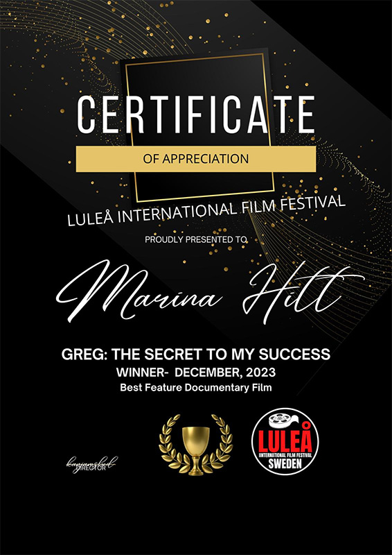 Lulea International Film Festival: Certificate